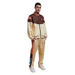 Patterson Roddick 2 Piece Jogger Track Set Jacket & Jogger Set Beige Mens Medium